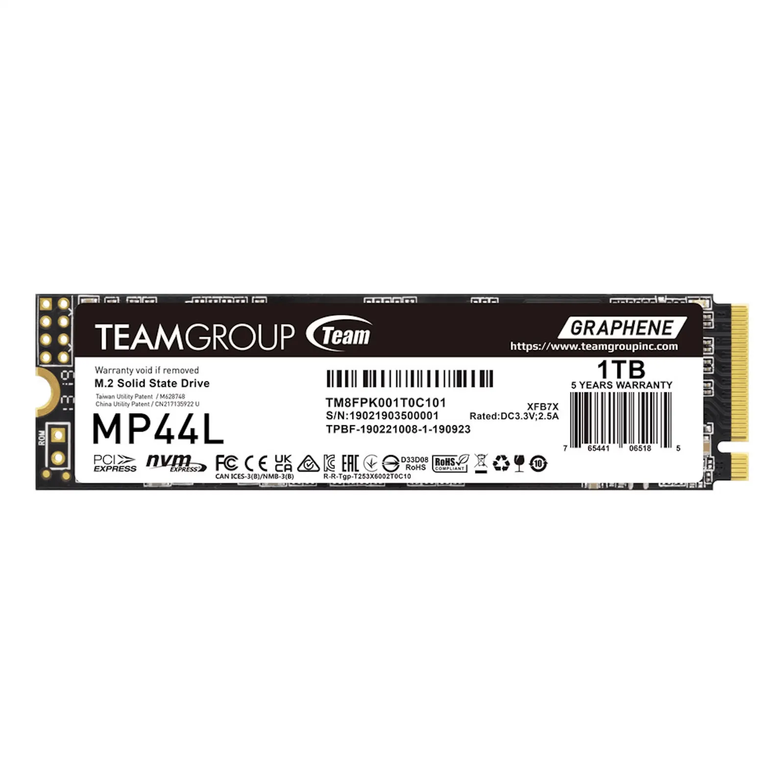 1TB TeamGroup MP44L PCIe 4.0 NVMe M.2 SSD