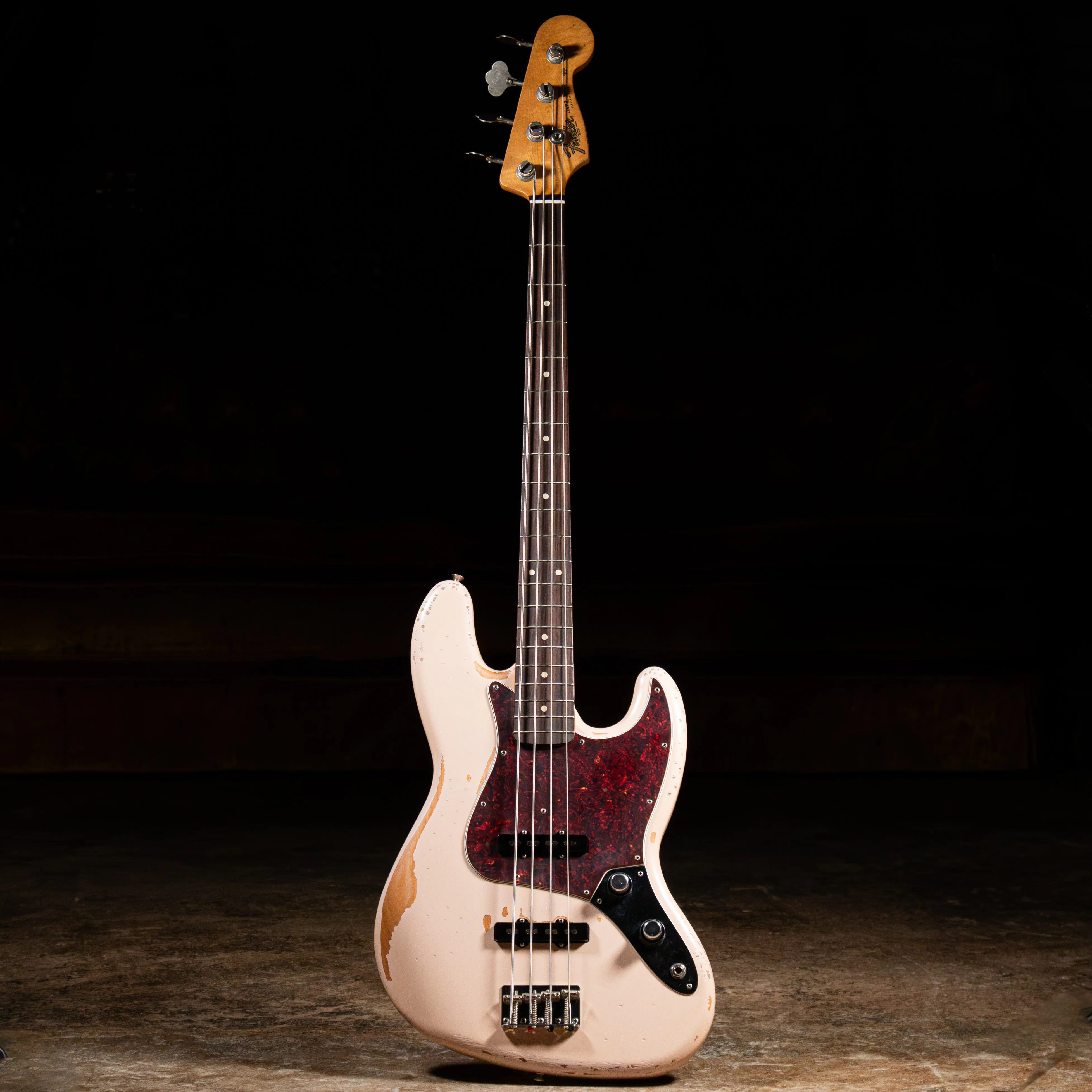 2022 Fender Flea Artist Series Jazz Bass, Road Worn Shell Pink W/HSC - Used