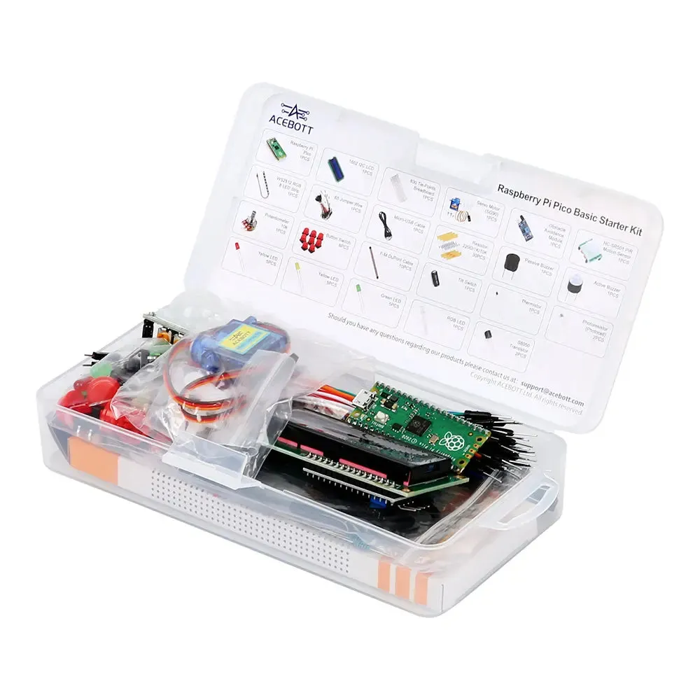 ACEBOTT AE315 Super Starter Kit for Raspberry Pi Pico with micropython or C/C   coding