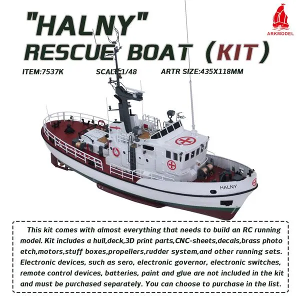 Arkmodel 1/48 Polish Halny Rescue Boat SAR Vessel KIT No.7537K