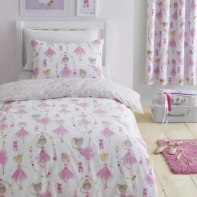 Ballet Dancer Pink Reversible Kids Duvet Set