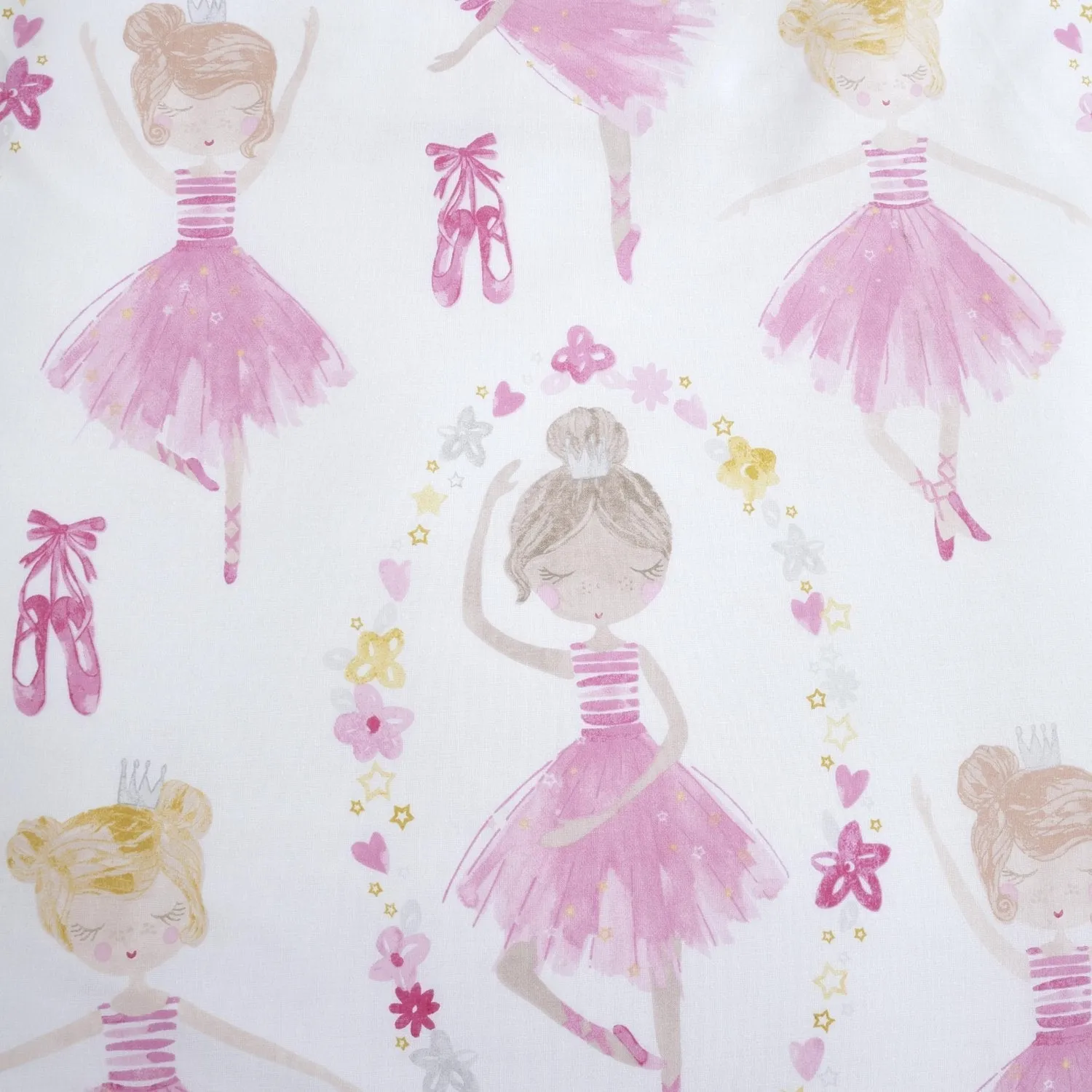 Ballet Dancer Pink Reversible Kids Duvet Set
