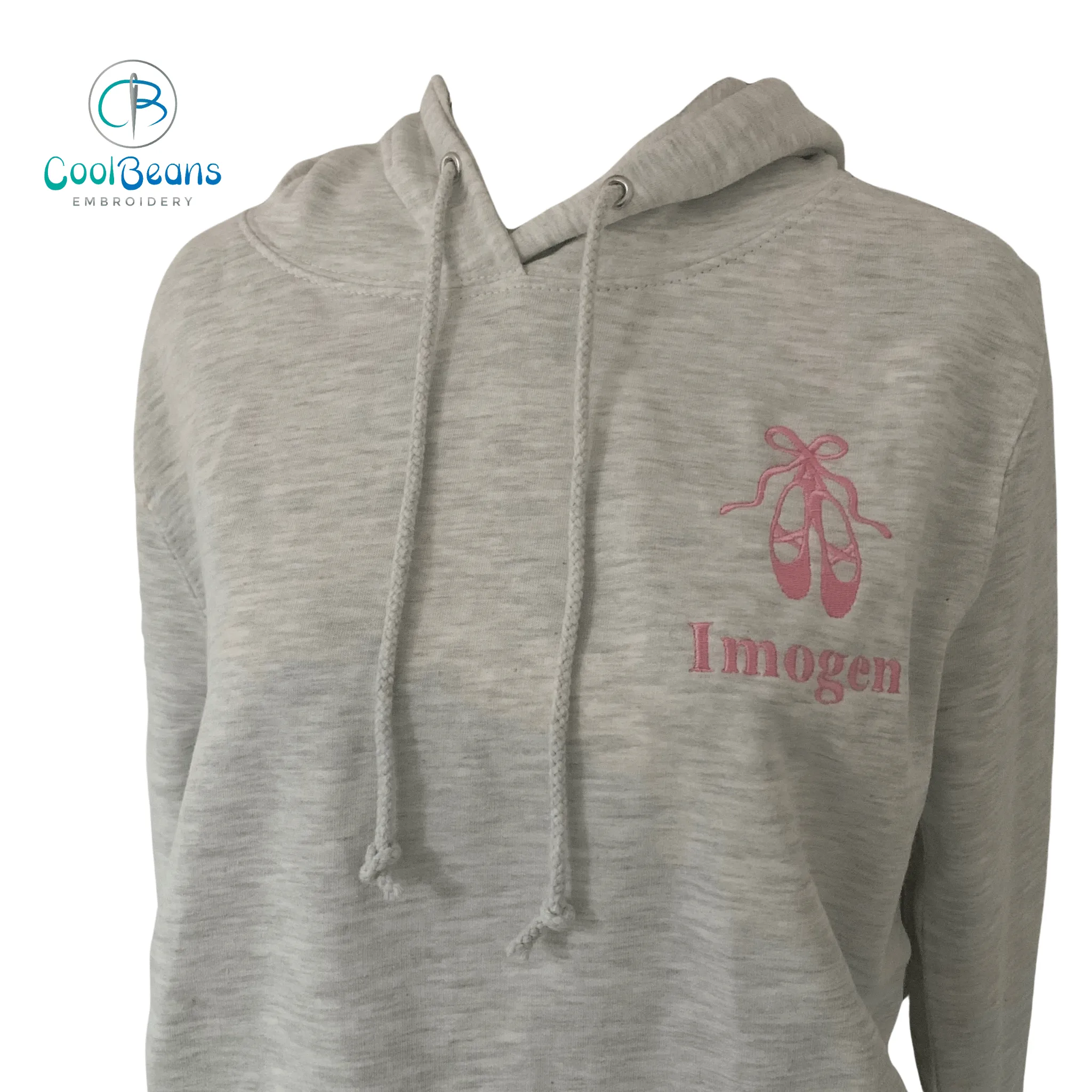 Ballet Shoes Dance Embroidered Personalised Children's Hoodie