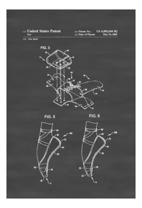 Ballet Toe Shoe Patent - Ballet Shoes, Toe Shoe, Pointe Shoe, Dance Studio, Ballerina Gift, Dance Mom, Ballet Decor
