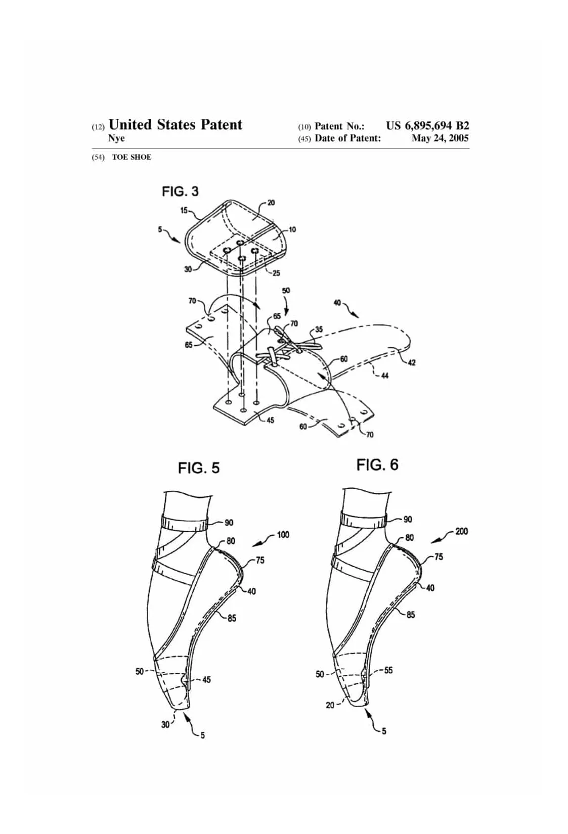 Ballet Toe Shoe Patent - Ballet Shoes, Toe Shoe, Pointe Shoe, Dance Studio, Ballerina Gift, Dance Mom, Ballet Decor