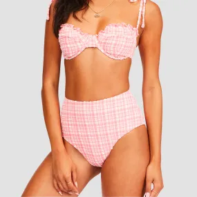Billabong Pink Tide Ceci Triangle Bikini Bottoms Pink Sunset - Womens