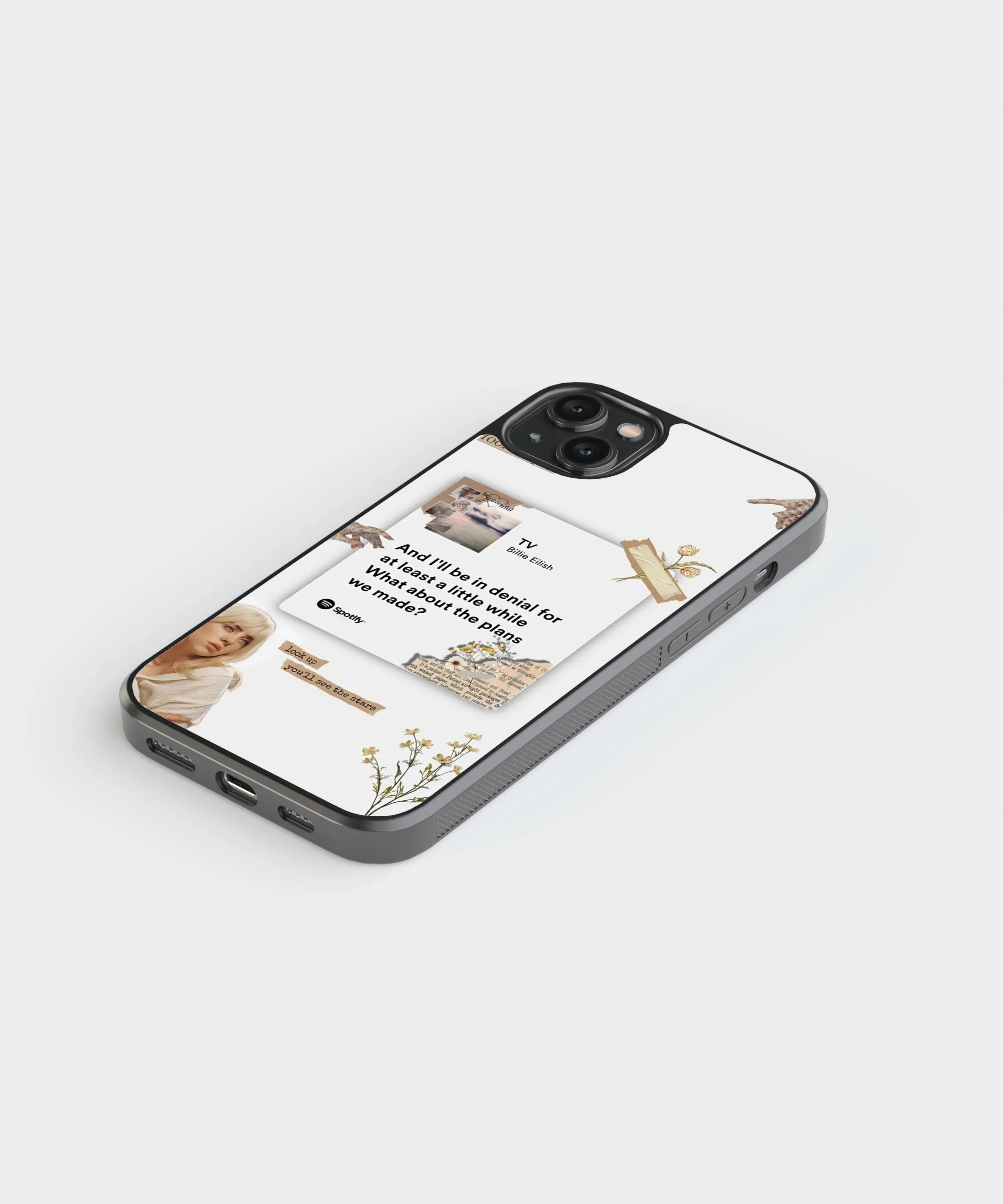 Billie Eilish TV Spotify Glass Phone Case Cover
