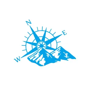 Car Hood Sticker Compass Mountains Sticker Large Decal Camper Van