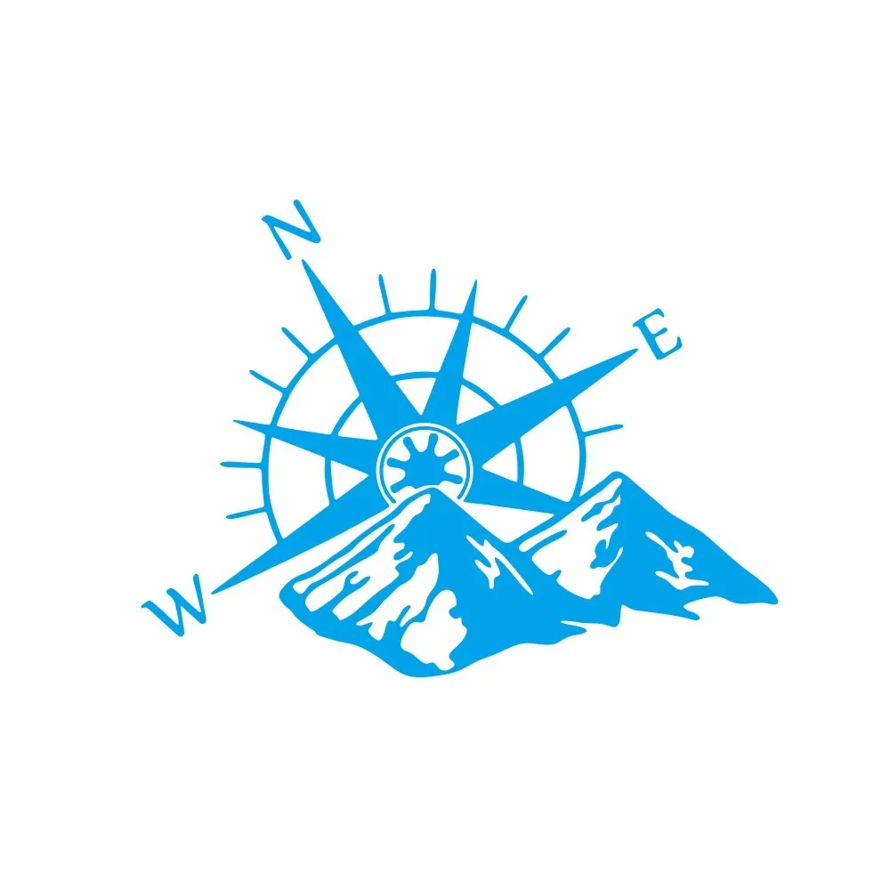 Car Hood Sticker Compass Mountains Sticker Large Decal Camper Van