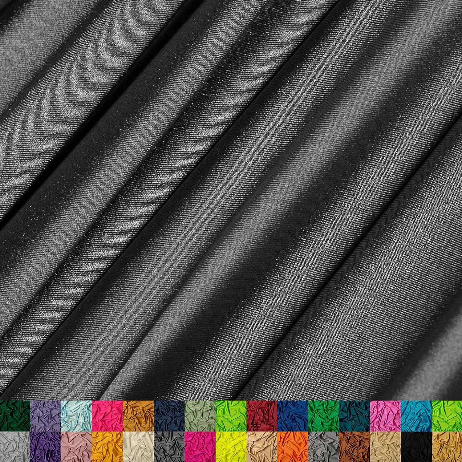 Charcoal Luxury Jordan Nylon Spandex Fabric By The Yard