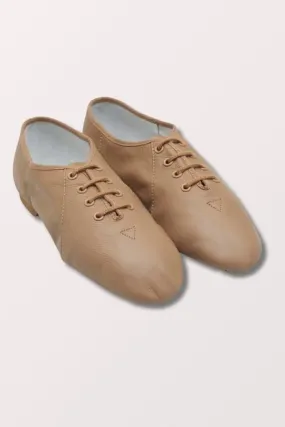 Children's Jazzsoft Lace Up Jazz Shoes - Tan