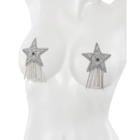 Coquette - Rhinestone Star Pasties Nipple Covers O/S (Silver)