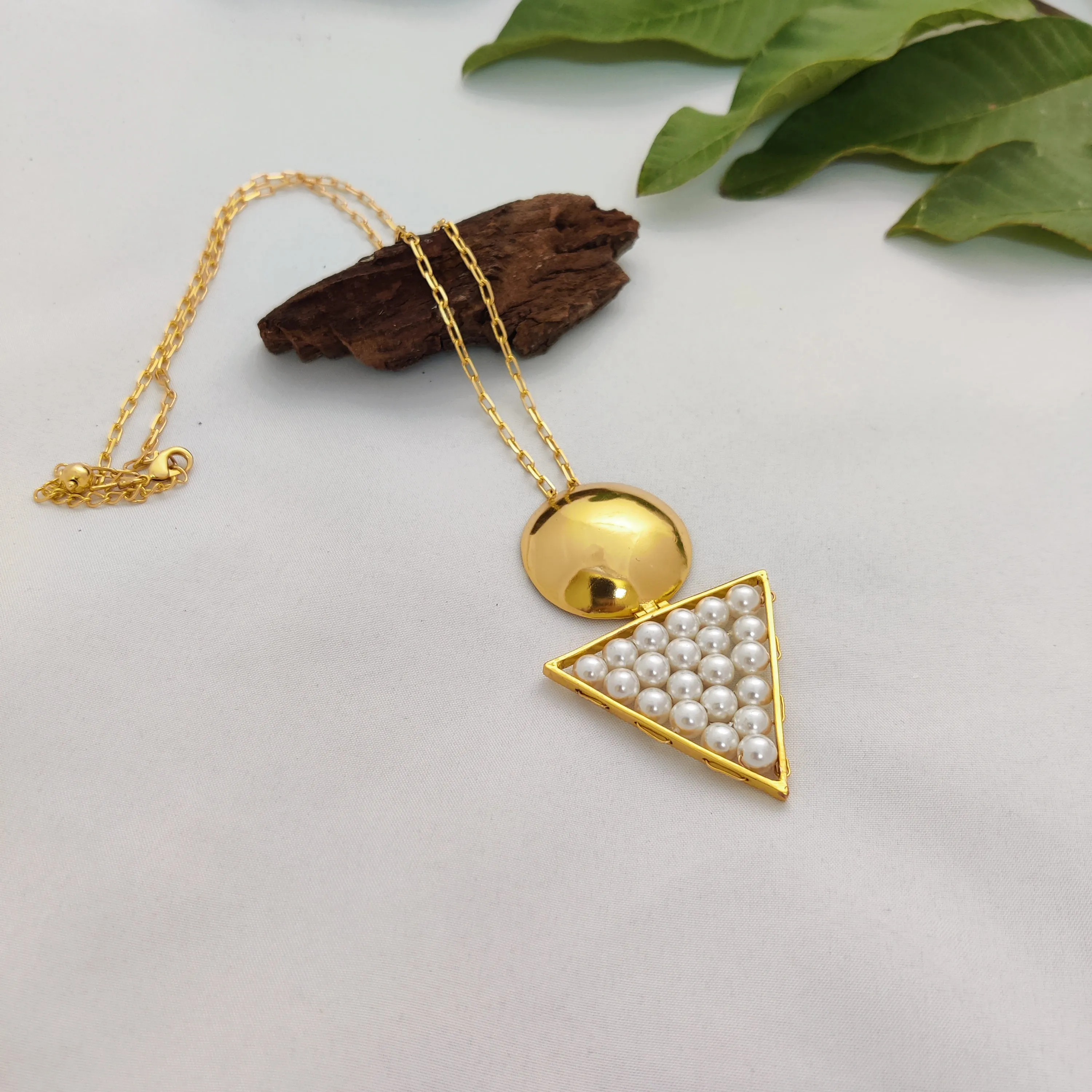 Crescent Crown Pearl Pendant