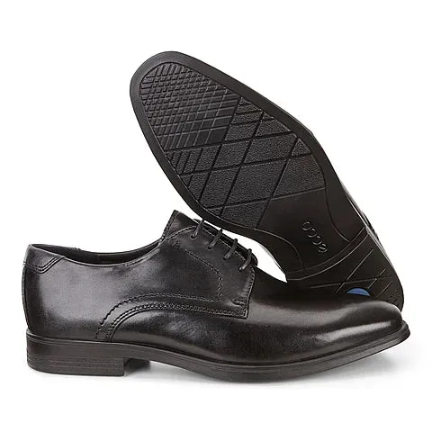 ECCO Melbourne Tie With Lace Black Mens Shoe