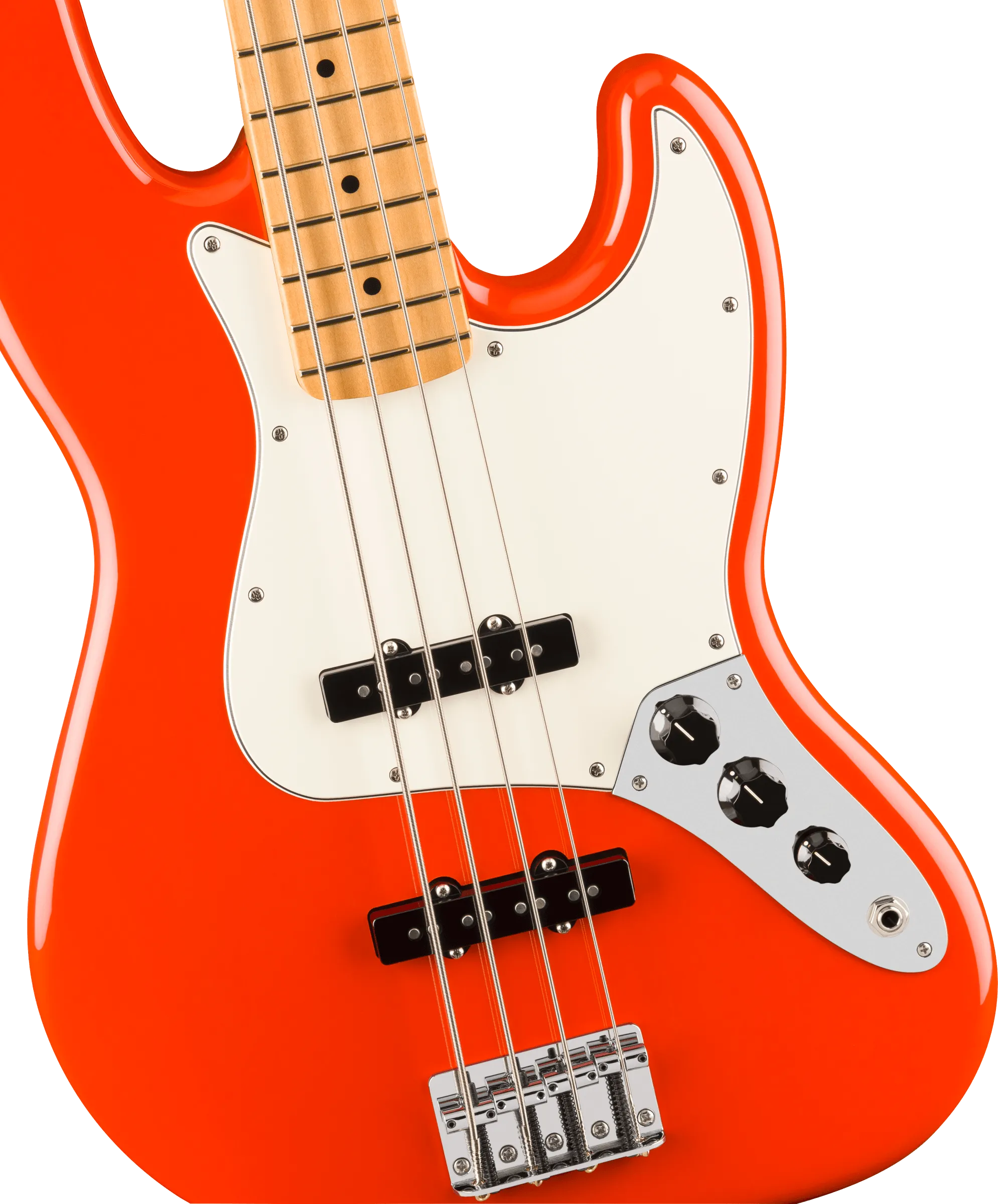 Fender Player II Jazz Bass Maple FB, Coral Red