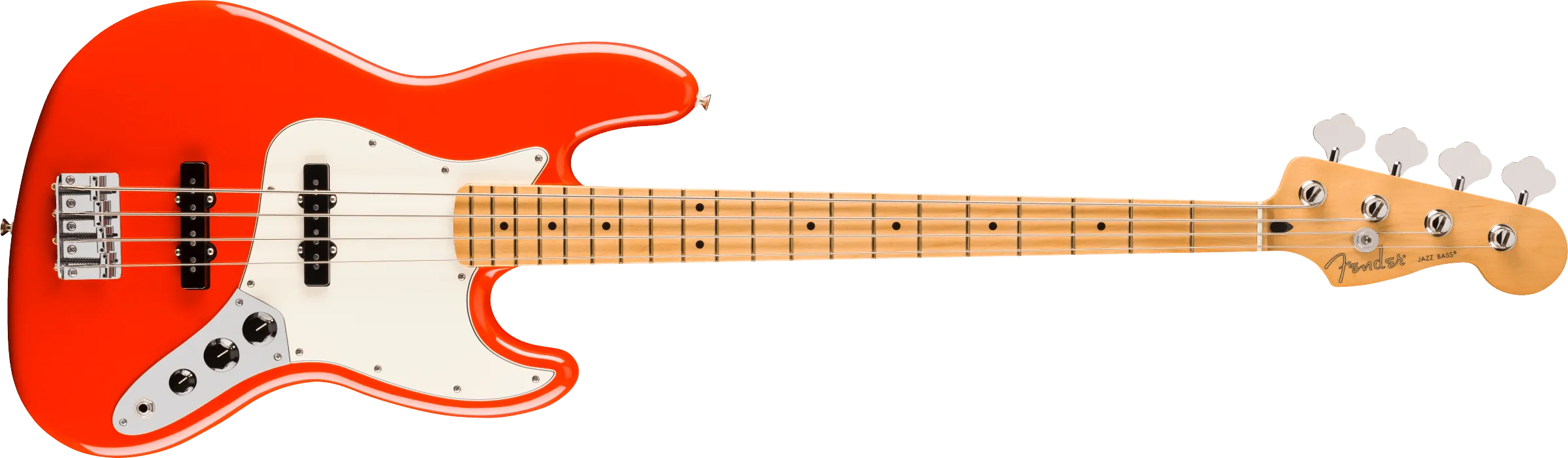 Fender Player II Jazz Bass Maple FB, Coral Red