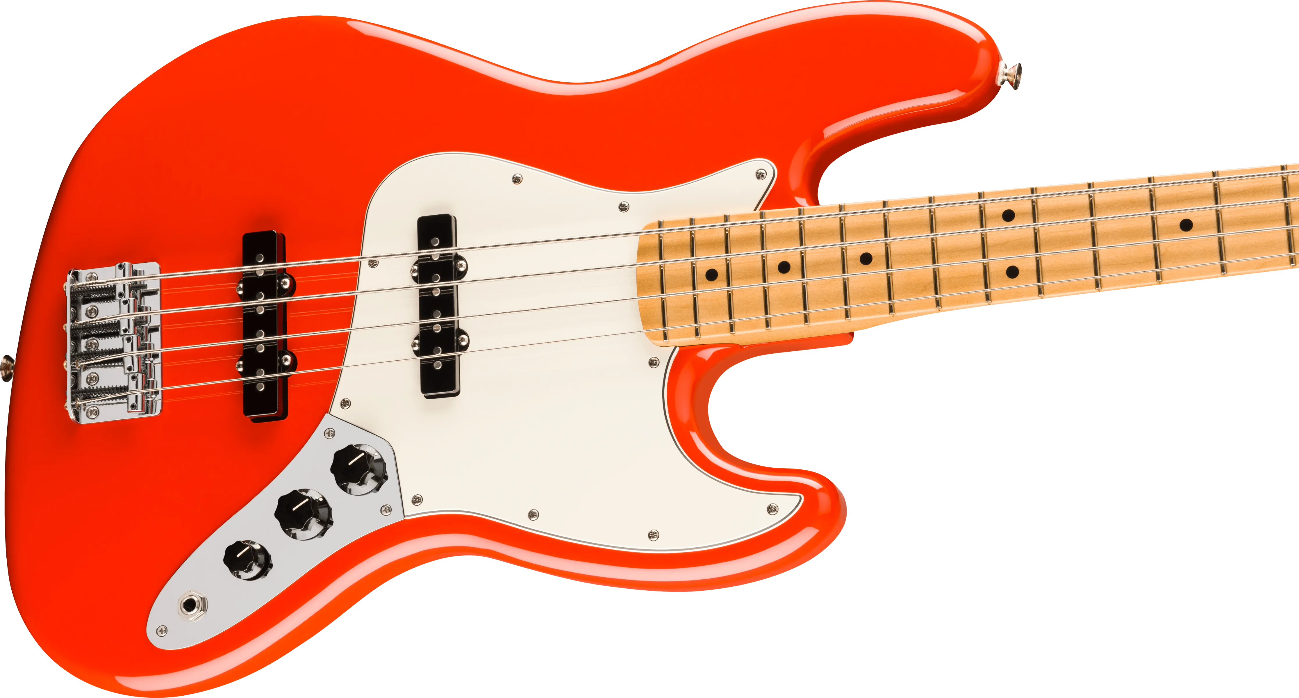 Fender Player II Jazz Bass Maple FB, Coral Red