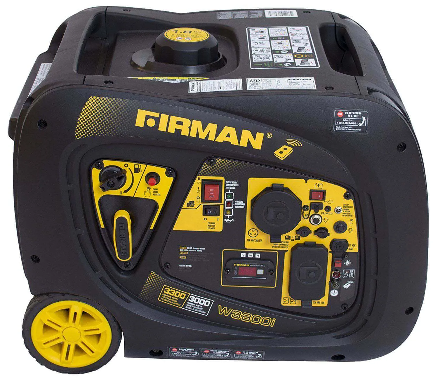 Firman Generator W03082 Whisper Series 3300/3000 Watt Gas Portable Generator