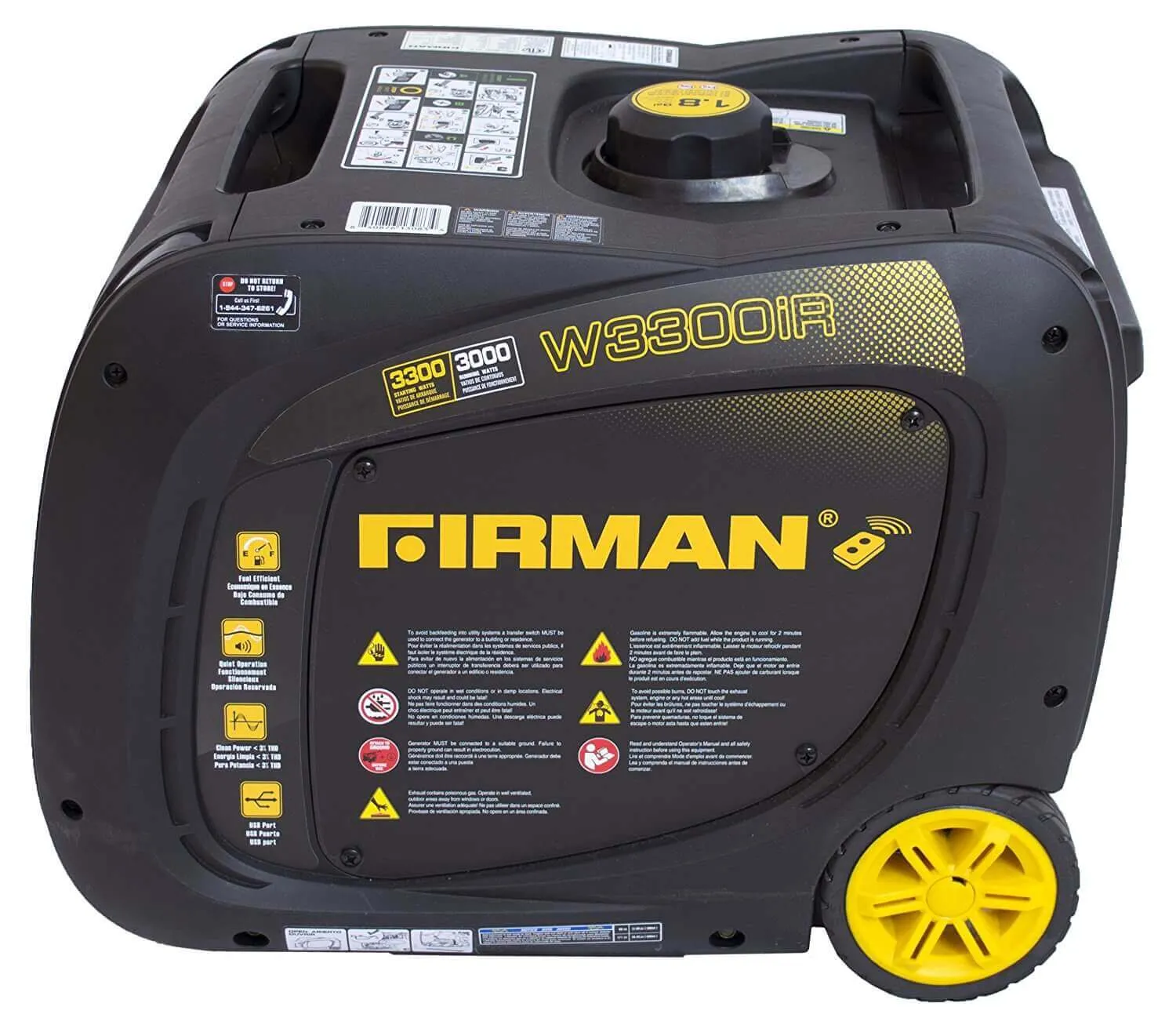 Firman Generator W03082 Whisper Series 3300/3000 Watt Gas Portable Generator