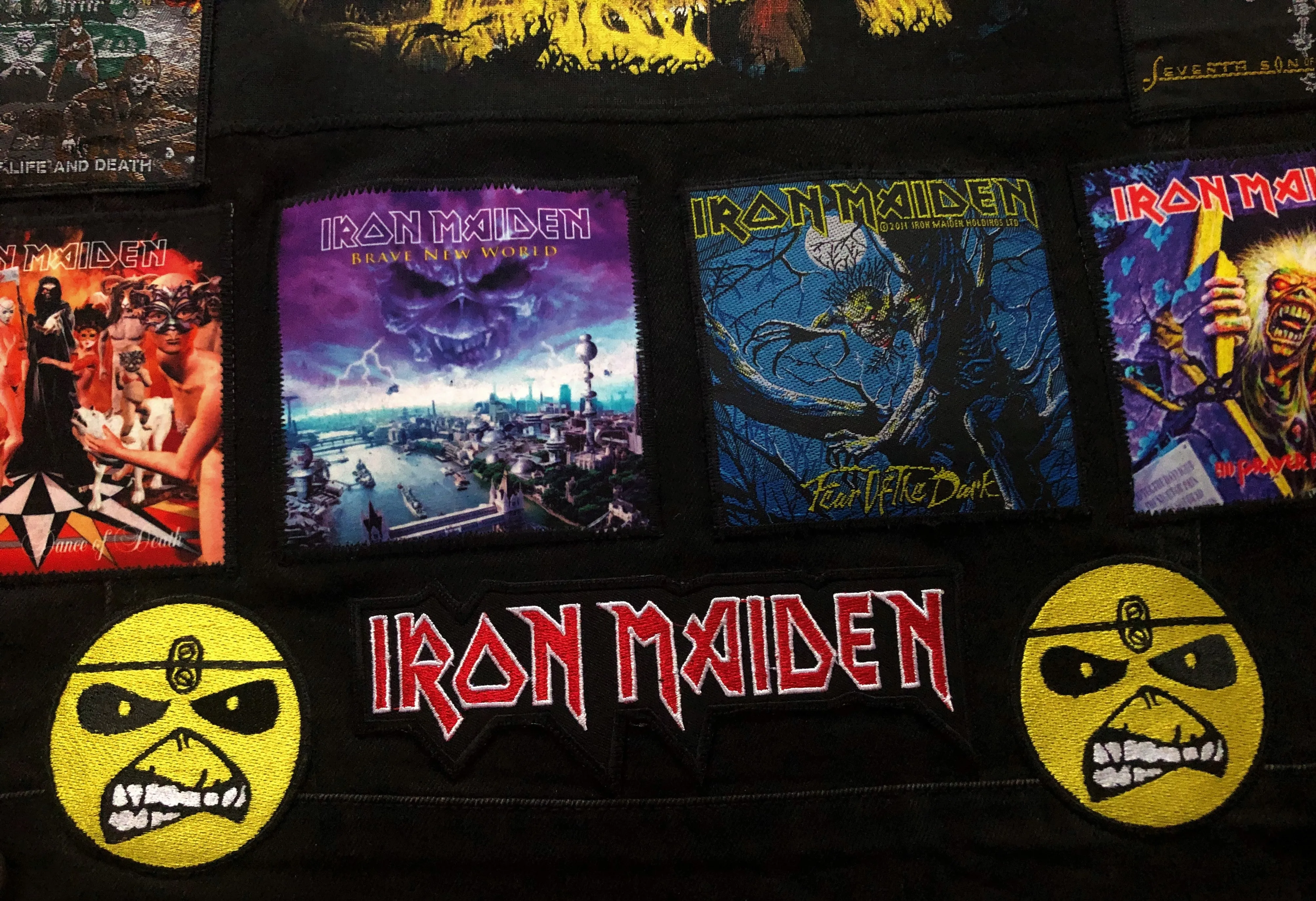 Fully Laden Iron Maiden: Quarter / Half / Three-Quarters / Full Patch Denim Vest Cut-Off Battle Jacket