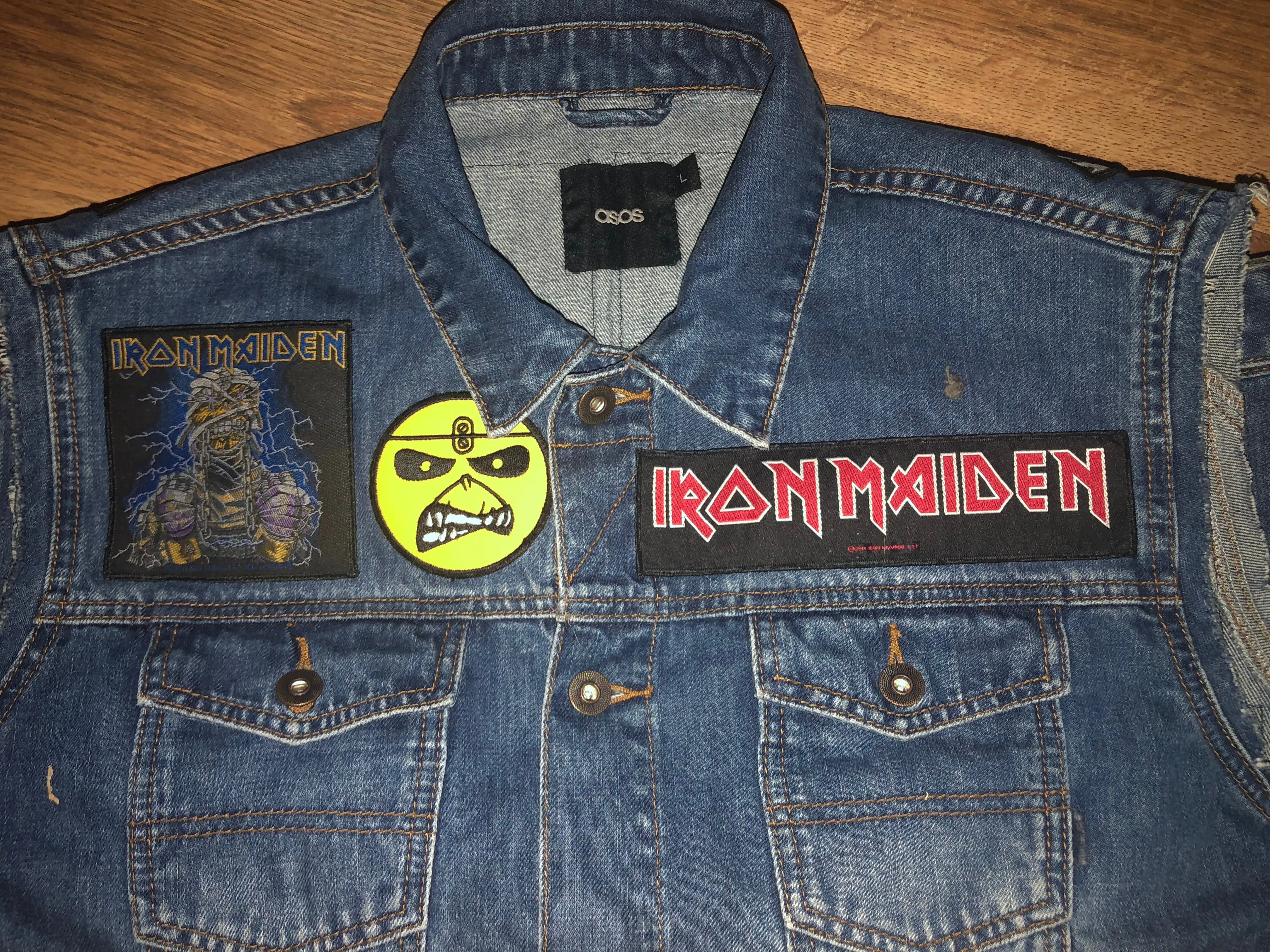 Fully Laden Iron Maiden: Quarter / Half / Three-Quarters / Full Patch Denim Vest Cut-Off Battle Jacket