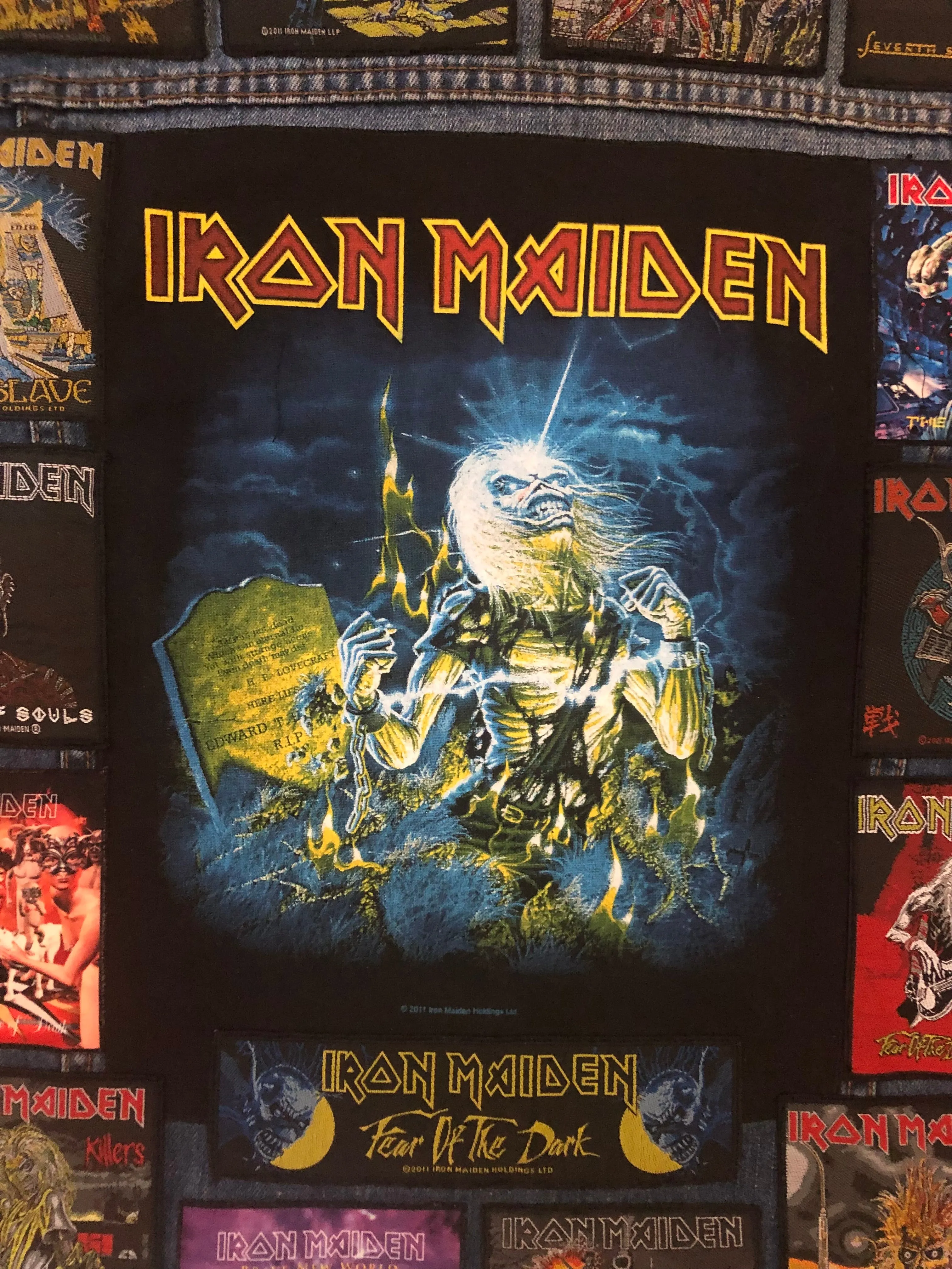 Fully Laden Iron Maiden: Quarter / Half / Three-Quarters / Full Patch Denim Vest Cut-Off Battle Jacket