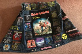 Fully Laden Iron Maiden: Trooper Edition Patch Denim Cut-Off Battle Jacket