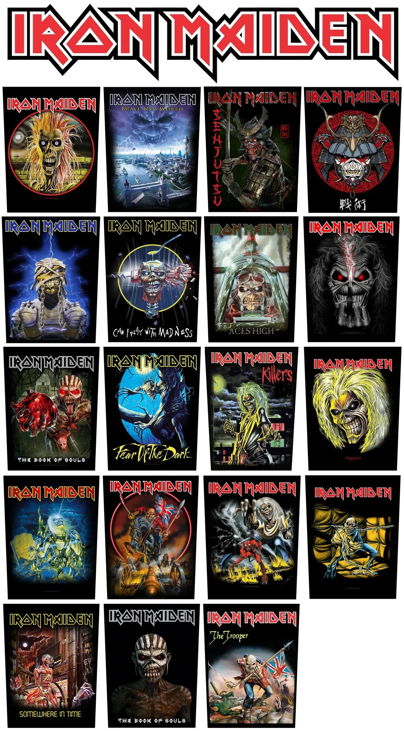 Fully Laden Iron Maiden: Trooper Edition Patch Denim Cut-Off Battle Jacket