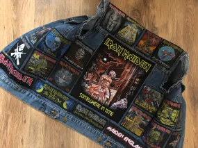 Fully Laden Iron Maiden: Trooper Edition Patch Denim Cut-Off Battle Jacket