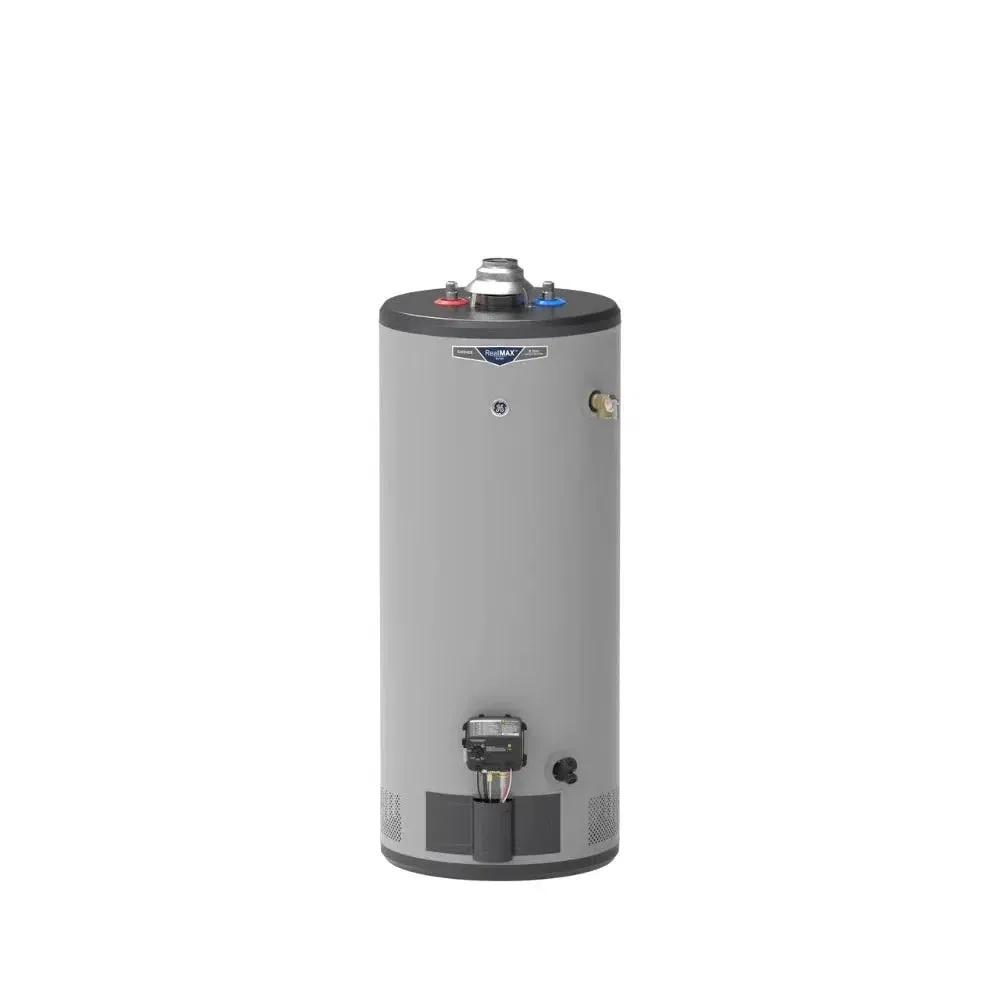 GE RealMAX Atmospheric 30 Gallon Capacity 34,000 BTU Heating Input Short Natural Gas Water Heater