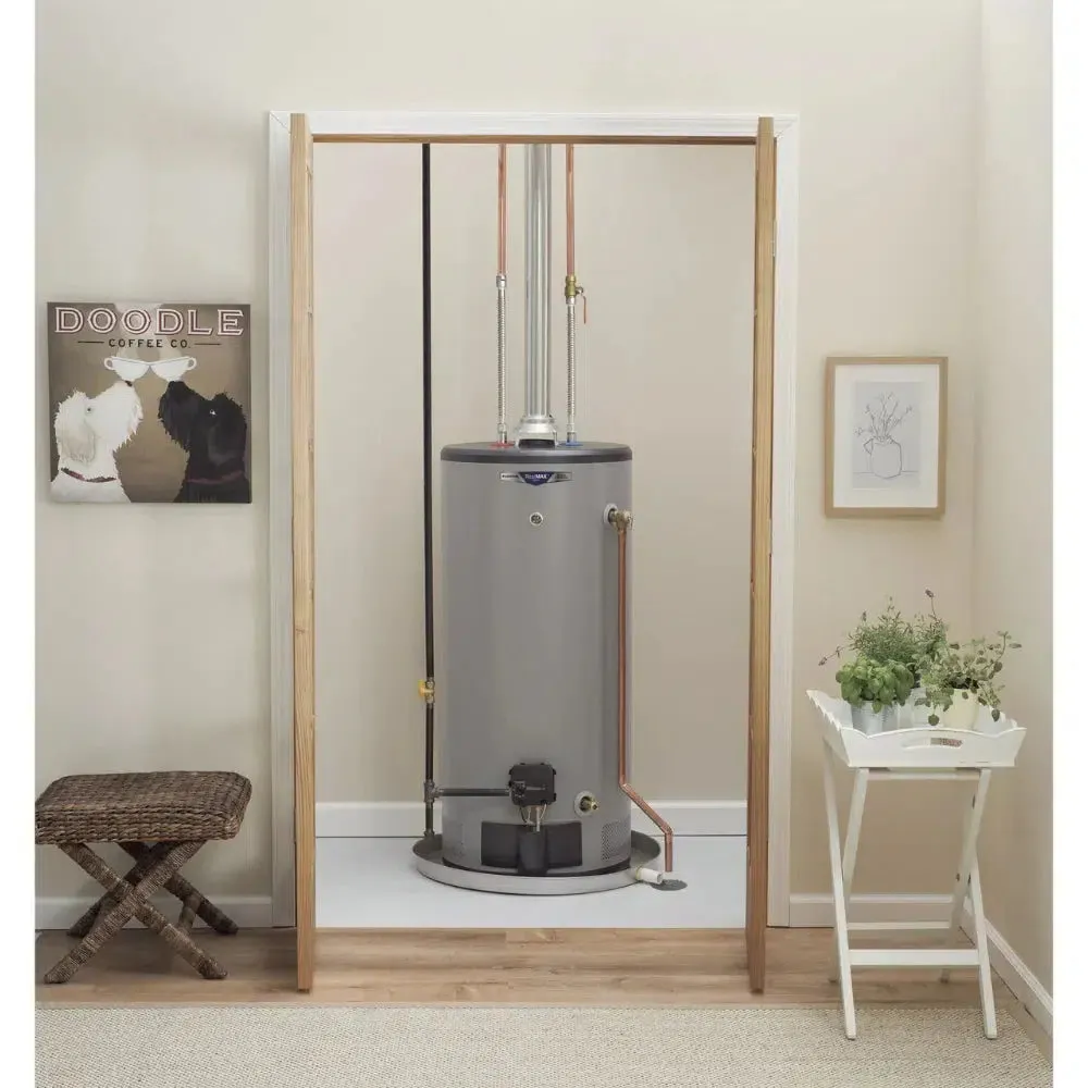 GE RealMAX Atmospheric Platinum Model 40 Gallon Capacity 38,000 BTU Heating Input Short Natural Gas Water Heater
