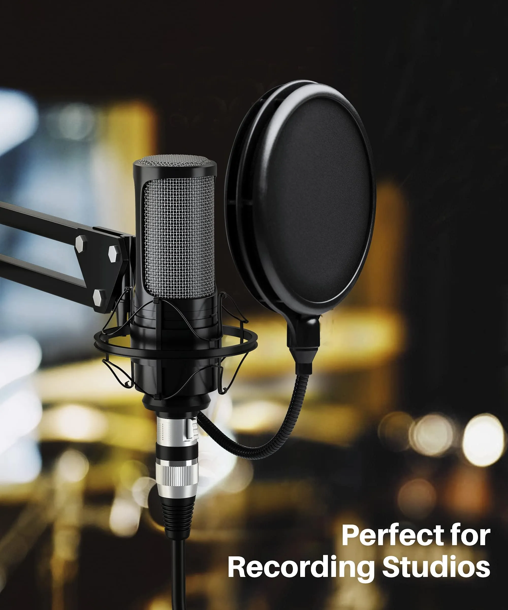 GearIT XLR to XLR Microphone Cable (10 Feet, 6-Pack).