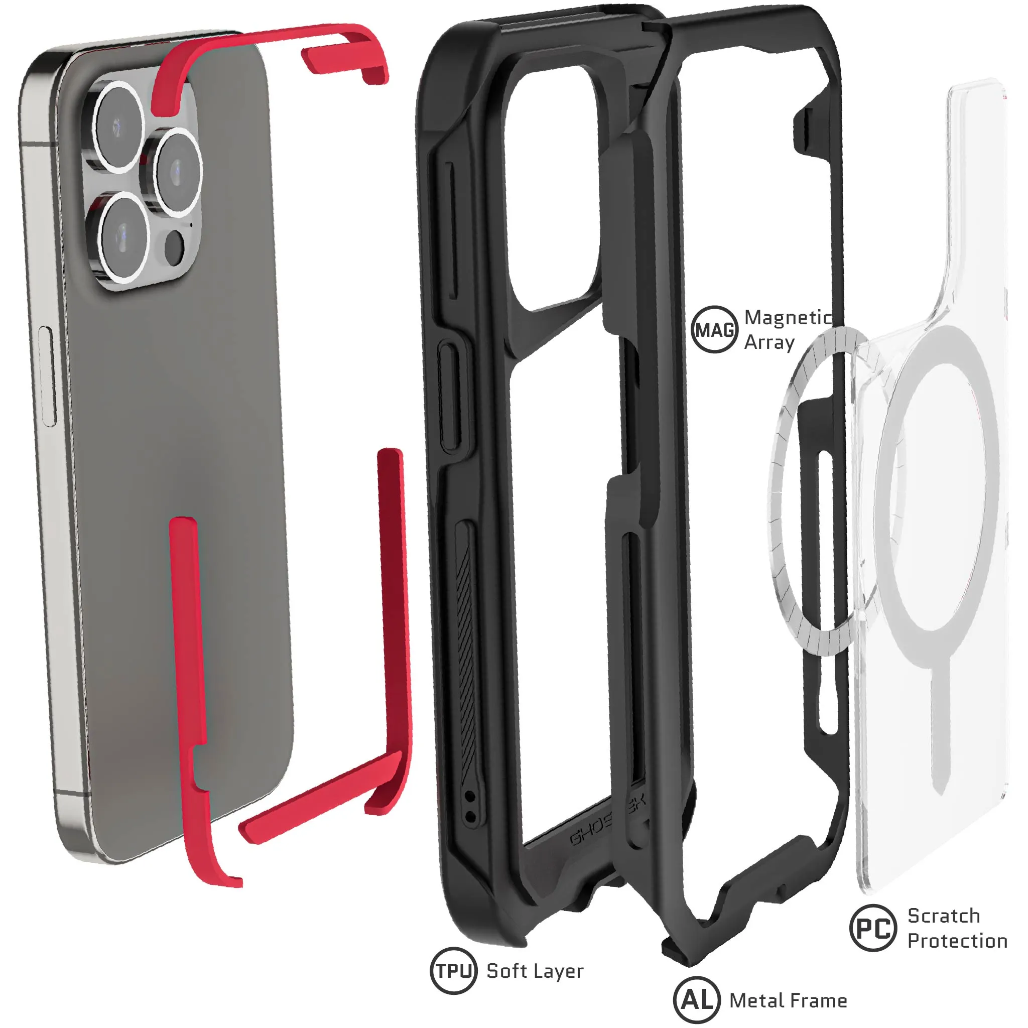 Ghostek iPhone 15 Pro Case Atomic Slim with MagSafe