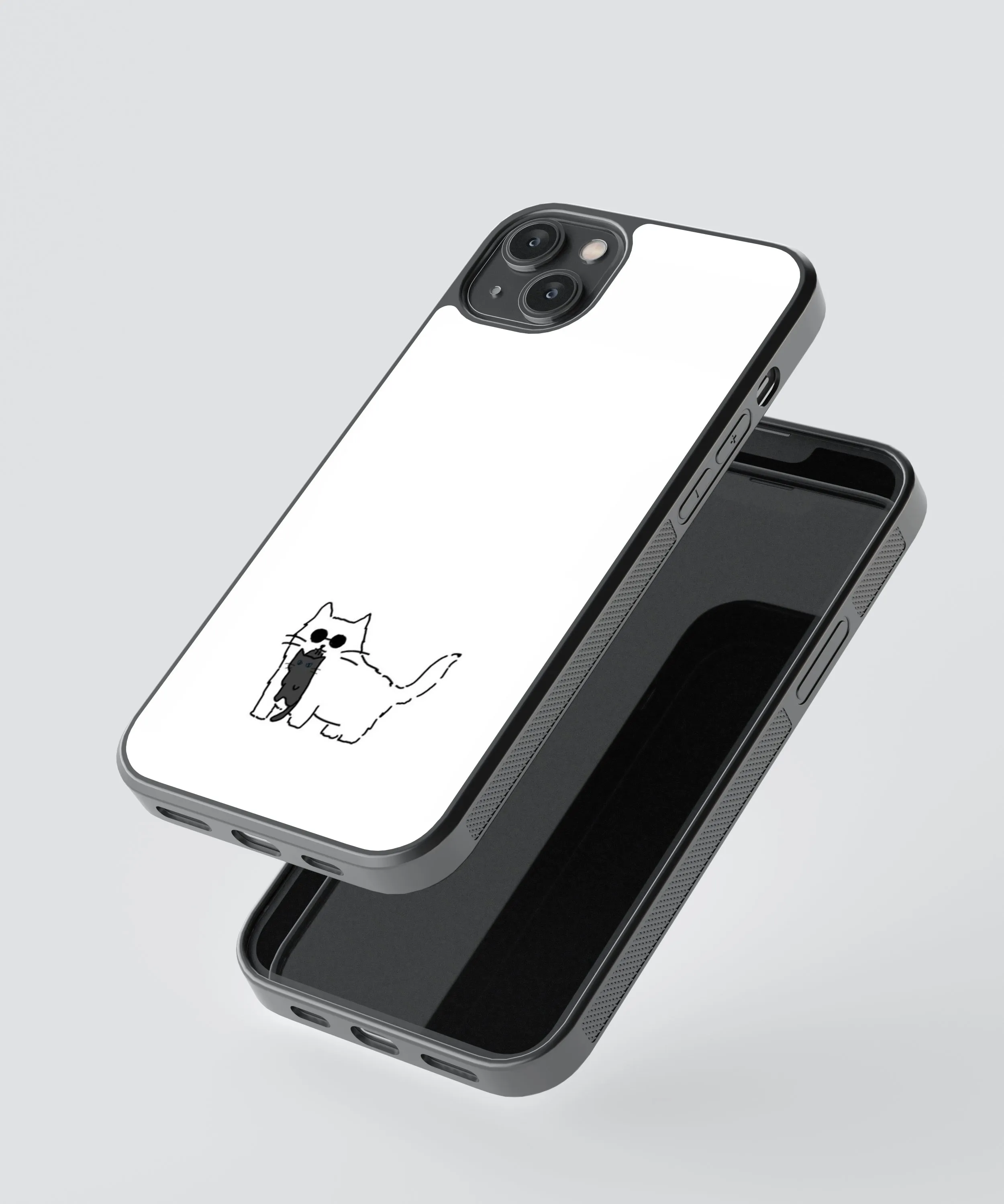 Gojo Cat Anime Glass Phone Case Cover