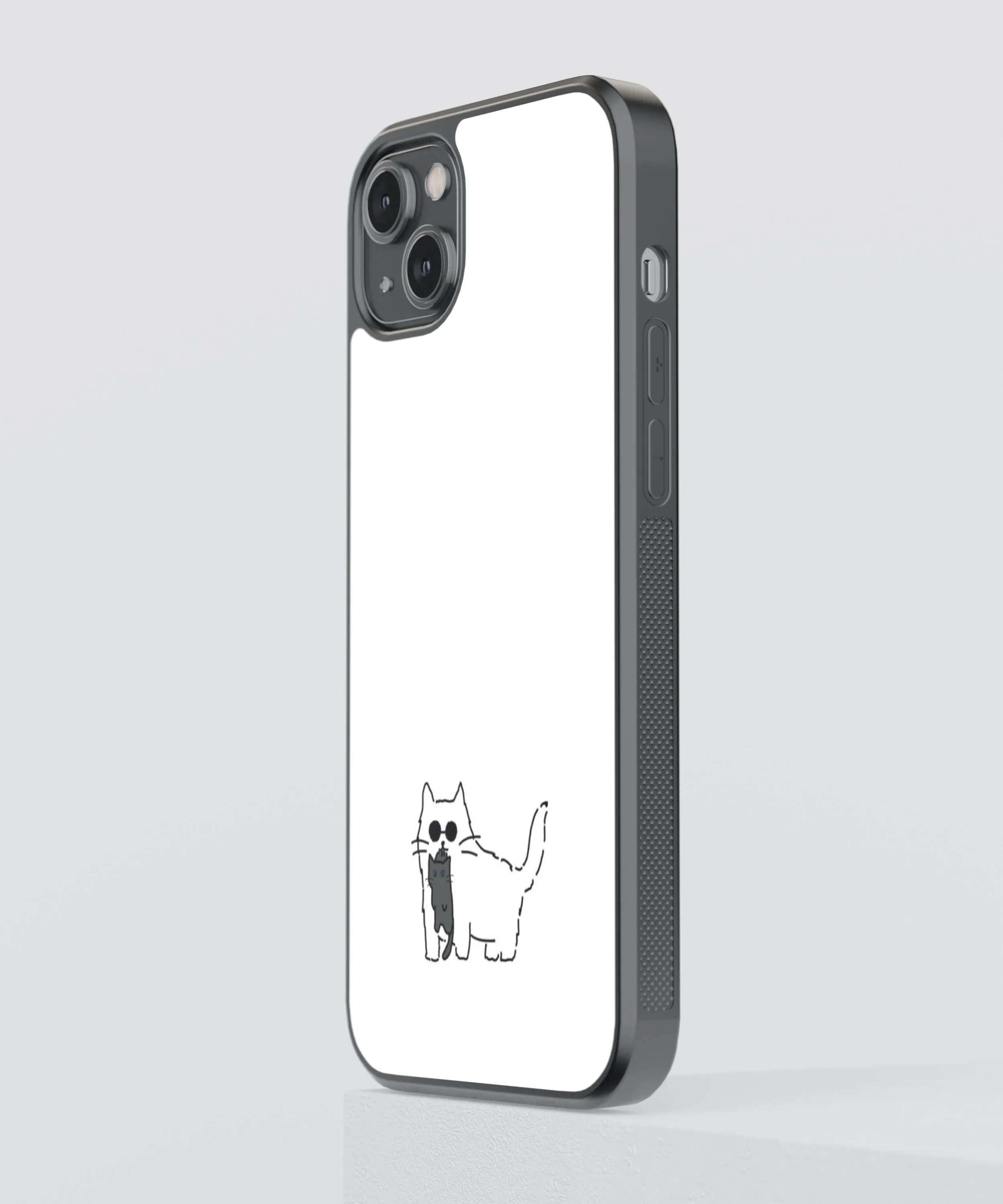 Gojo Cat Anime Glass Phone Case Cover