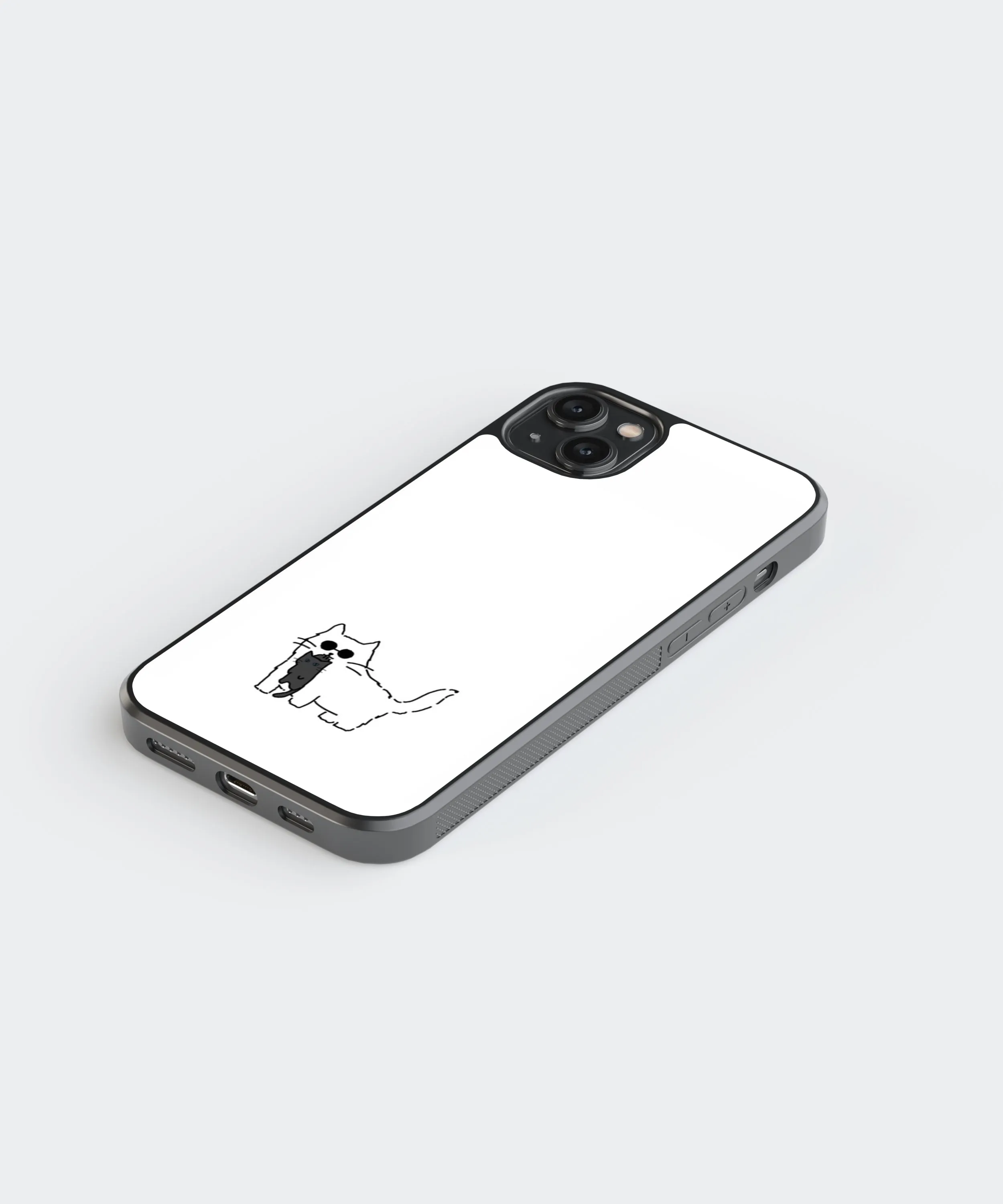 Gojo Cat Anime Glass Phone Case Cover