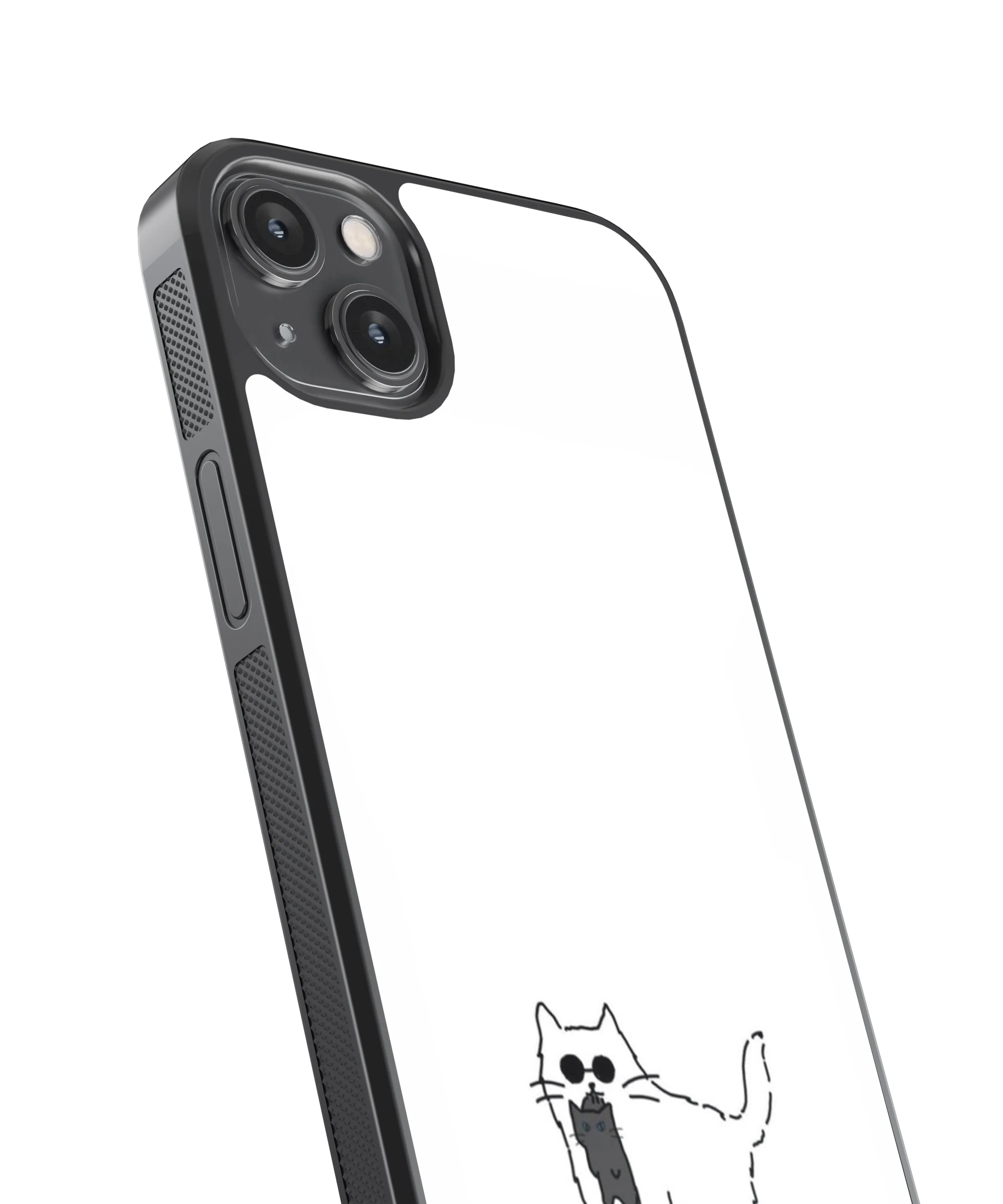 Gojo Cat Anime Glass Phone Case Cover