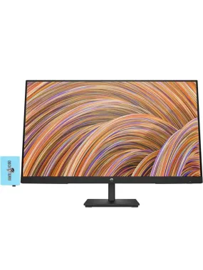 HP 27" FHD IPS (1920x1080) Monitor Bundle with Docztorm Dock, 75 Hz Refresh Rate, 1 HDMI 1.4, 1 Display Port 1.2, 1 VGA, Anti-Glare, Ideal for Office Work, Black (2024 Latest Model)