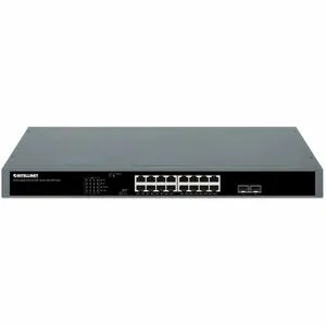 Intellinet 16-Port Gigabit Ethernet PoE  Switch with 2 SFP Ports