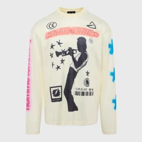 Jazz Club Mesh Long Sleeve White