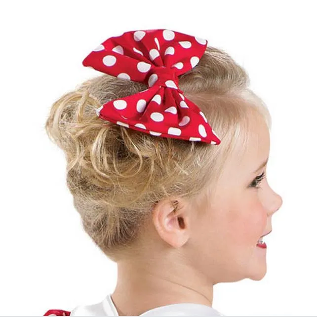 JZC844 Hairbow Included! Adorable Red- White Polka Dots -Cute Dance Costume for Girls