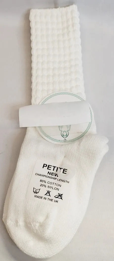 Kerri -- Poodle Socks  -- White