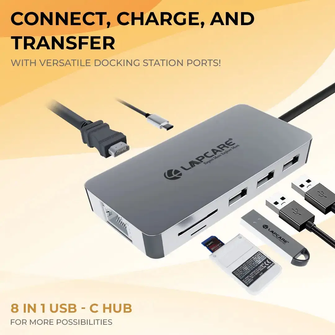 Lap-C 8 in 1 extended Travel Docking Station