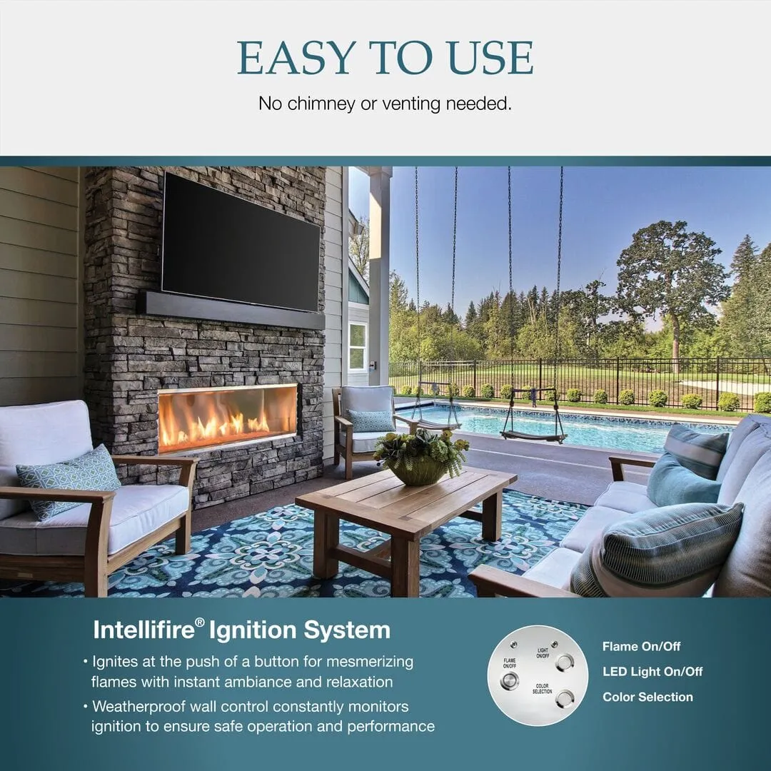 Majestic Lanai See-Through 48" Outdoor Linear Vent Free Gas Fireplace ODLANAIGST-48