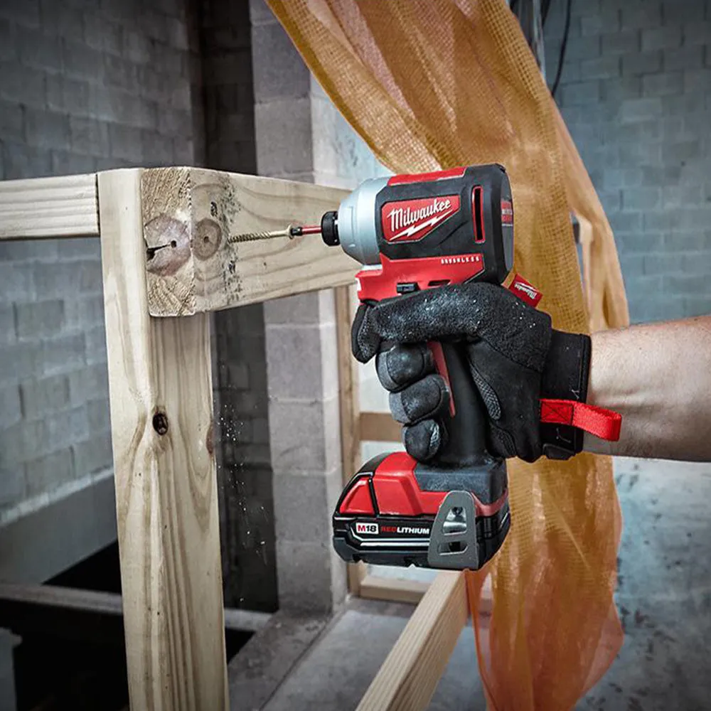 Milwaukee 2850-21P M18 18V Brushless Cordless 1/4 Inch Hex Impact Driver Kit