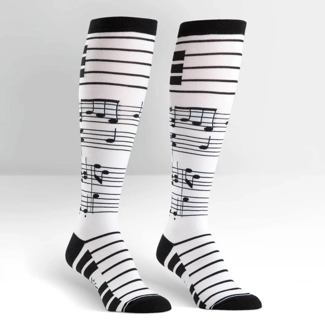 Music Foot Notes Knee High Socks (Women's)