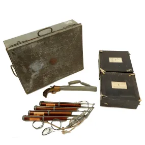 Original British Pre-WWII Schermuly Pistol Rocket Apparatus Rescue Line Thrower Set in Case - Serial No 10587