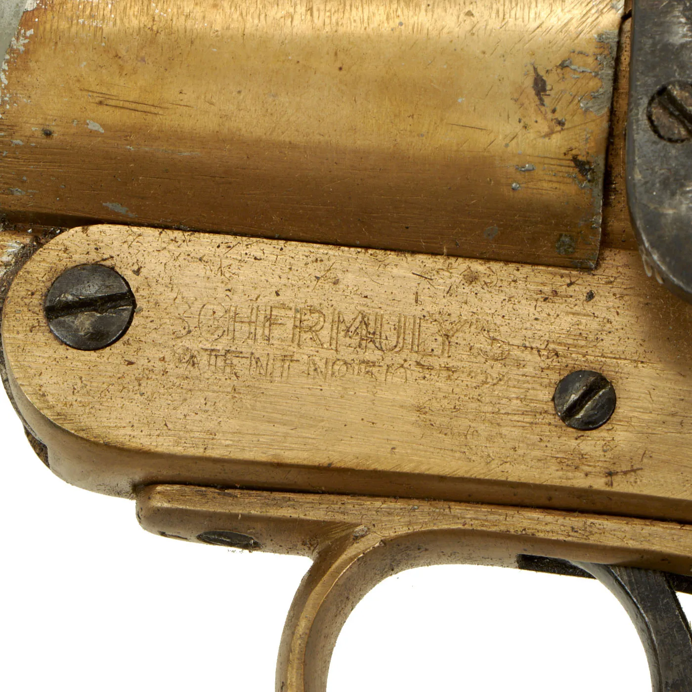 Original British Pre-WWII Schermuly Pistol Rocket Apparatus Rescue Line Thrower Set in Case - Serial No 10587