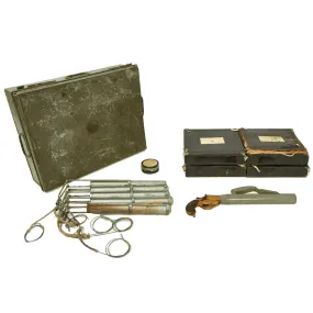Original British Pre-WWII Schermuly Pistol Rocket Apparatus Rescue Line Thrower Set in Case - Serial No 12620