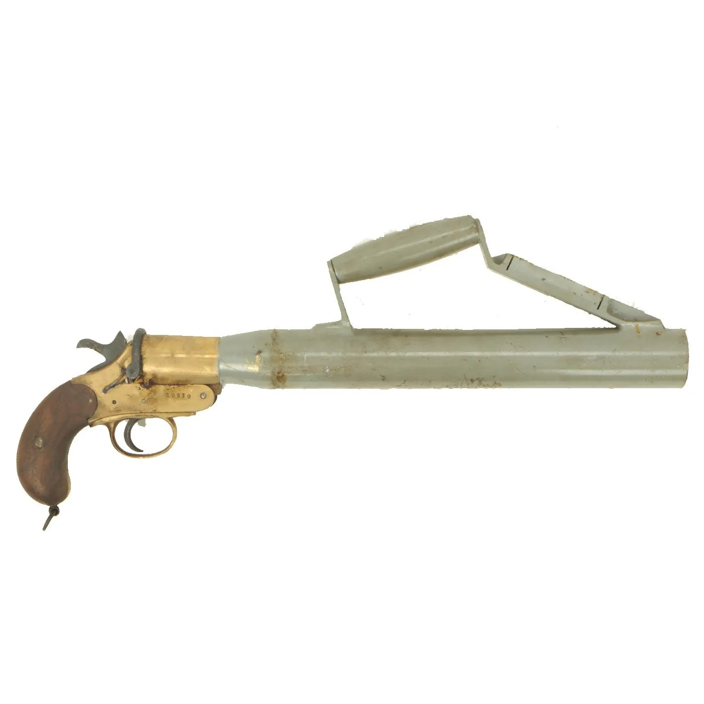 Original British Pre-WWII Schermuly Pistol Rocket Apparatus Rescue Line Thrower Set in Case - Serial No 60510